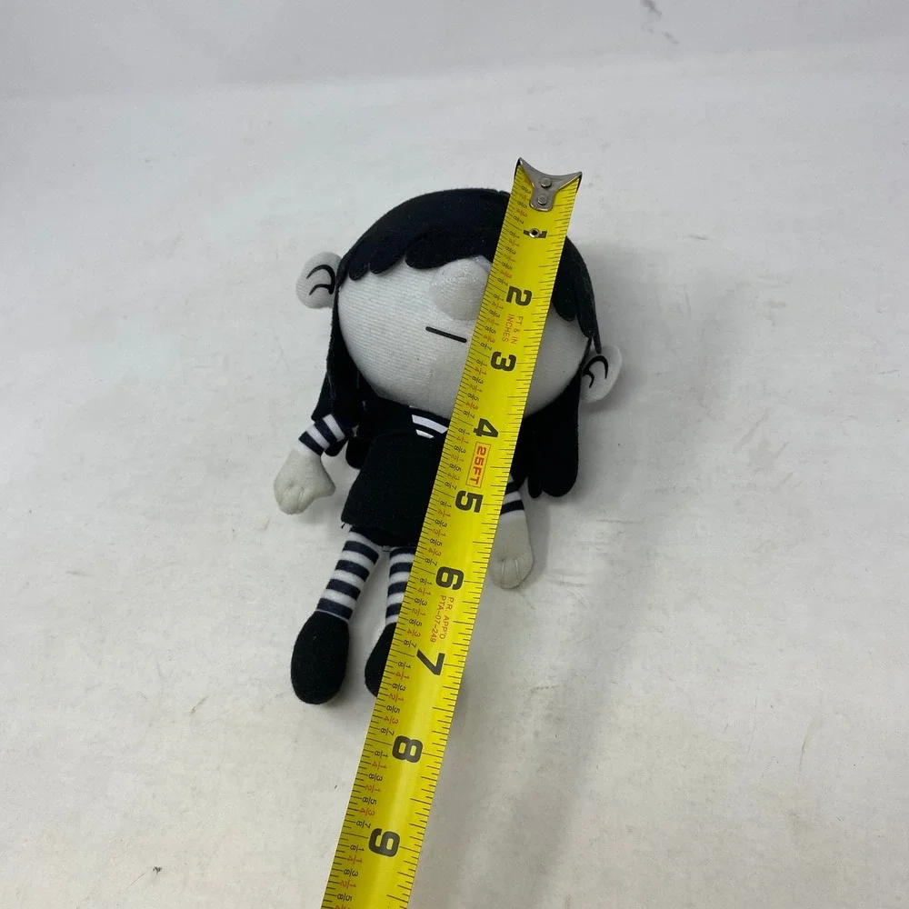 Nickelodeon The‎ Loud House Lucy Loud Goth 8 Inch Plush Doll Black White Striped